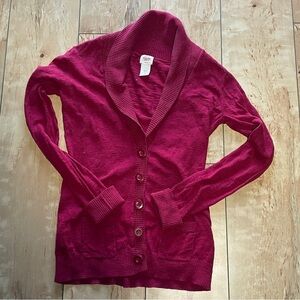 Mossimo Supply Co., cardigan w/ shawl collar, Women’s size Medium,‎ red